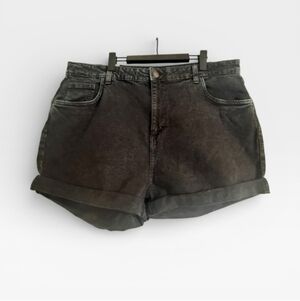 Cotton On High Rise Classic Stretch Graphite Denim Shorts